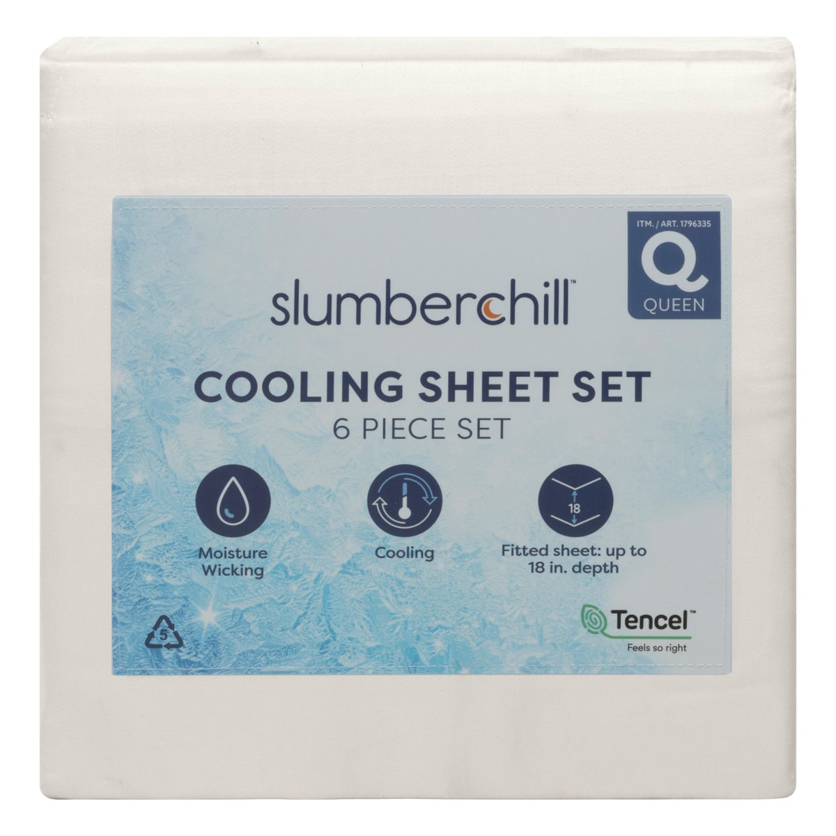 Slumber Chill Queen White 6-piece Cooling Sheet Set