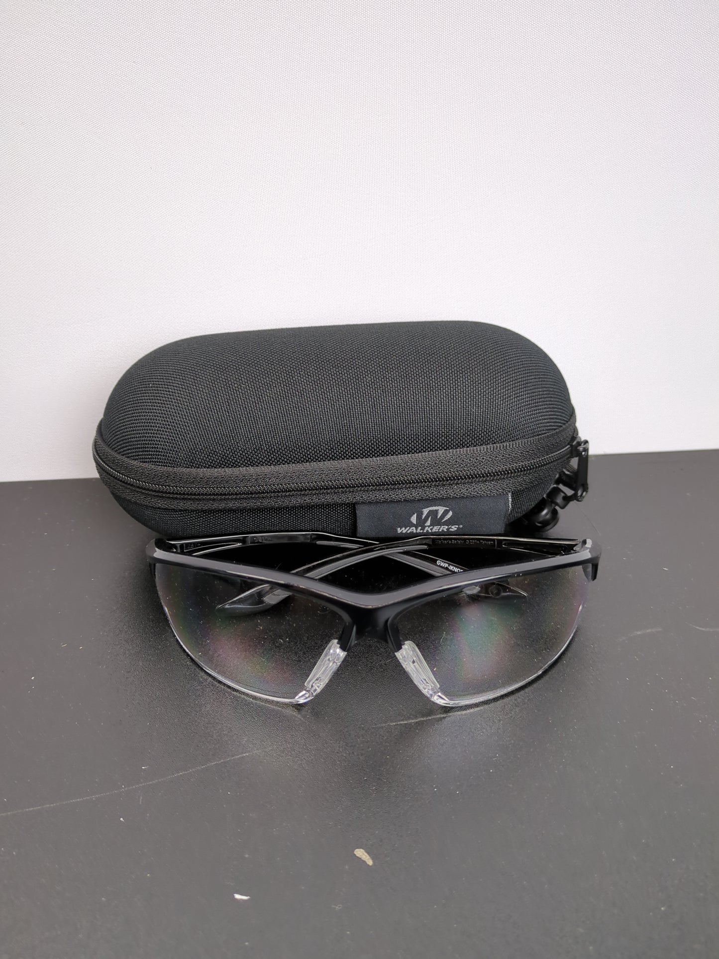 Walker's Tanker Open Frame Shooting Glasses Clear w/CASE - Retail $24