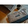 Barebones Neelum Zipper Pouch: Stylish Tool Bag & Travel Bag for Office Supplies, Makeup, and Chargers – Versatile Pencil Pouch with Durable Waxed Canvas and Water-Resistant Design (Small)