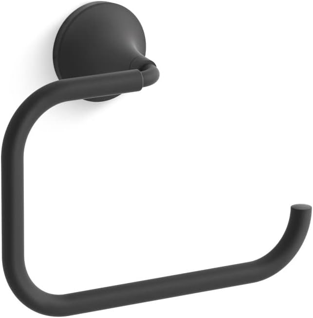 Kohler K27428-BL Tone 8-7/8" Wall Mounted Towel Ring Matte Black