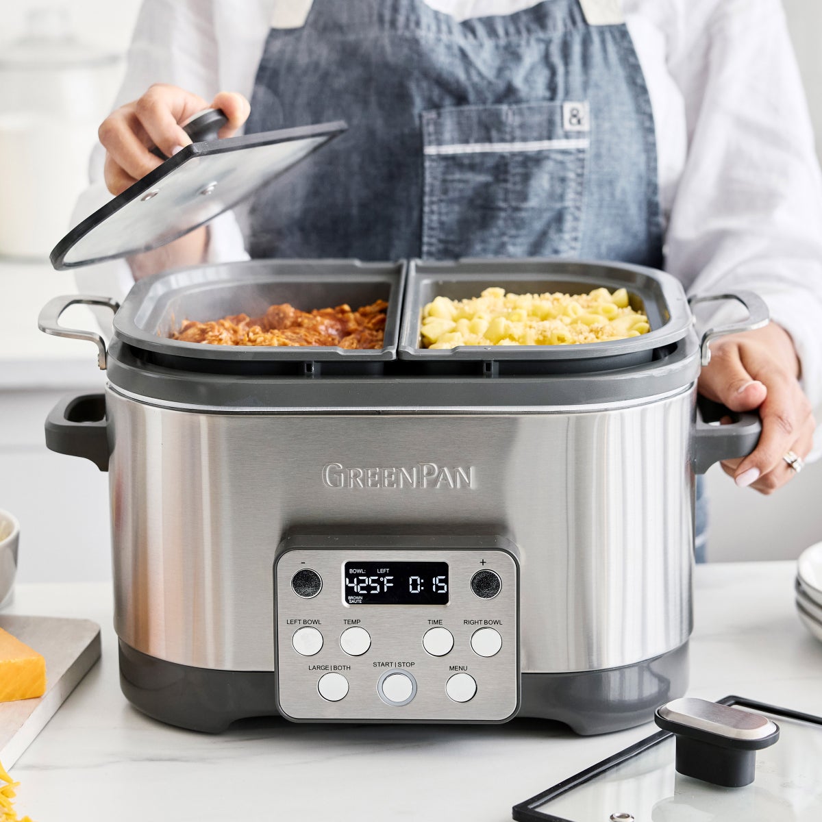 GreenPan 6QT Split Pot Slow Cooker