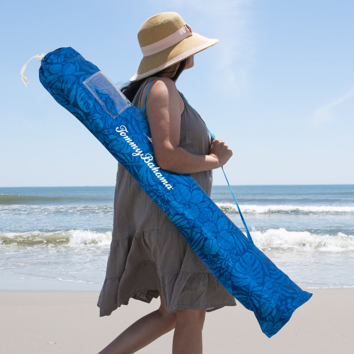 Tommy Bahama 7.5ft Beach Umbrella With Anchorx+