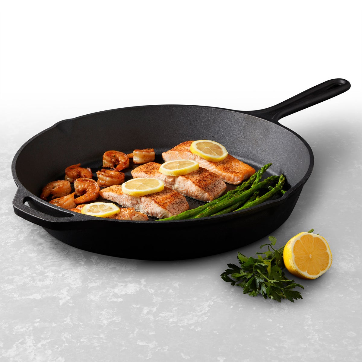 Smith & Clark 15” Pre-Seasoned Cast Iron Skillet