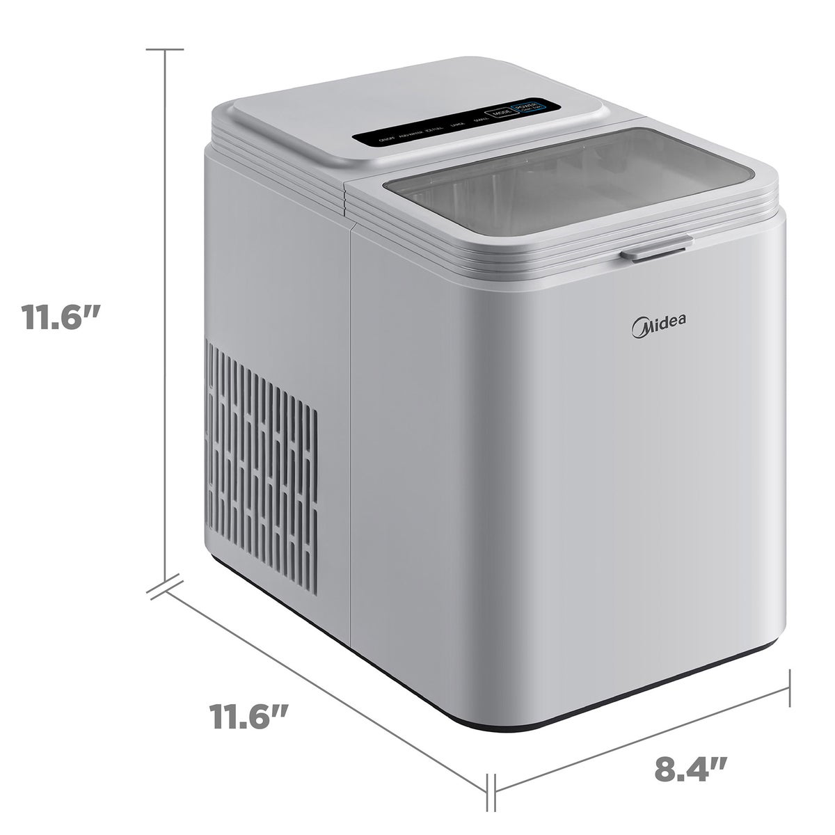 Midea Countertop Bullet-Ice Maker, 26.5 lb. with Two Ice Sizes