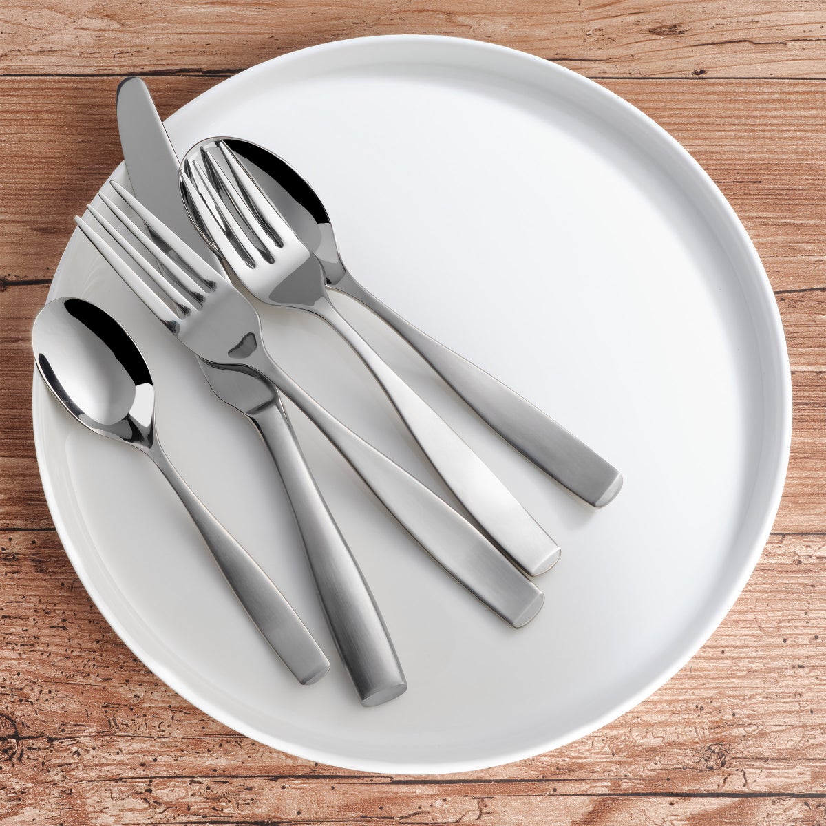 Mikasa 45-piece Stainless Steel Flatware Set, Satin Loft