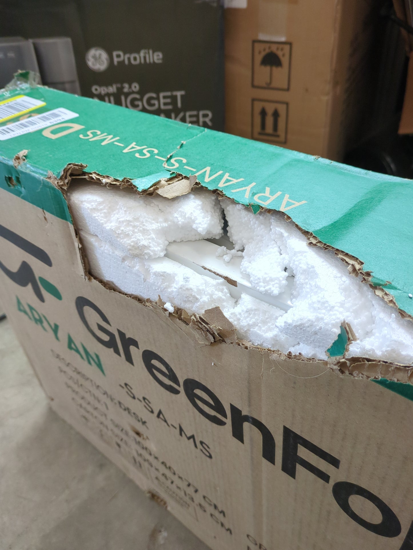 GreenForest Vanity Desk with 2 Drawers Glossy White 39 inch Modern Home Office Computer Desk Makeup Dressing Console Table with Metal Silver Legs for Small Spaces,Silver - Retail $159