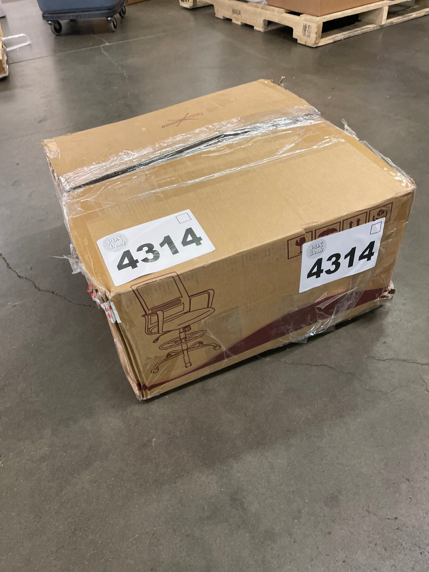 Drafting Chair, Tall Office Chair with Adjustable Foot Ring, Standing Desk Chair with Ergonomic Lumbar Support and Adjustable Armrests, Swivel Rolling Tall Chair, Breathable Mesh, Height Adjustable - Retail $89