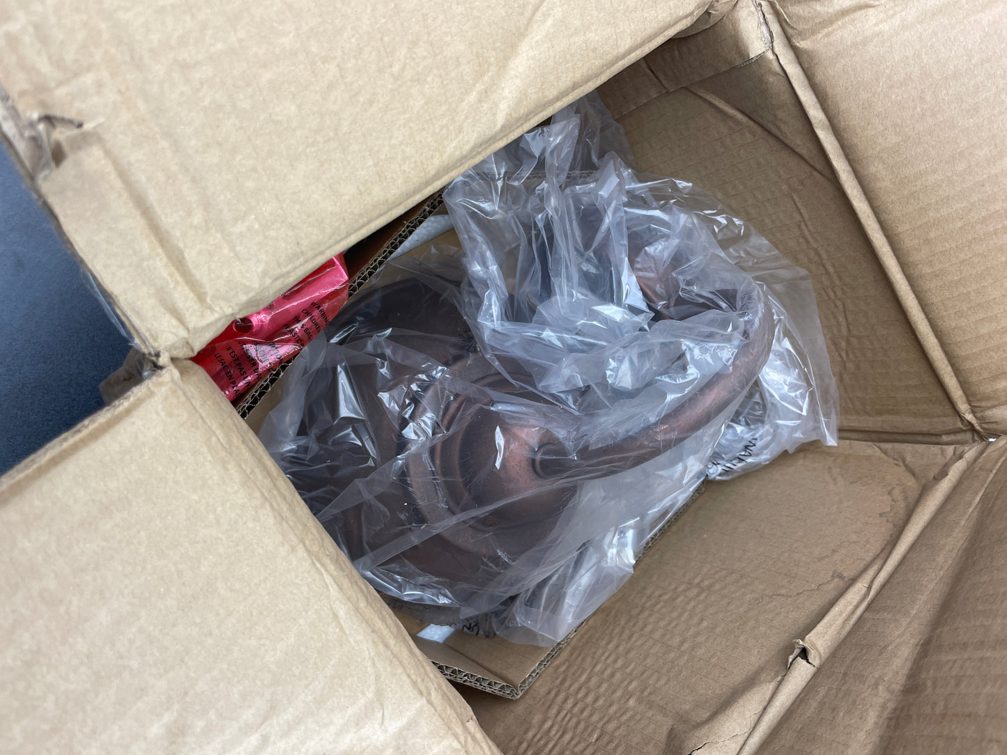 Sea Gull Lighting 8870-44 Sebring One-Light Outdoor Wall Lantern with Clear Seeded Glass Diffuser, Weathered Copper Finish - Retail $51