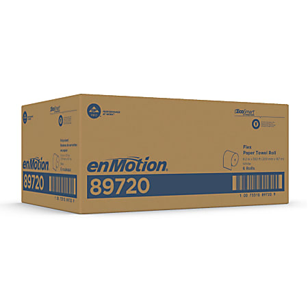 enMotion® Flex by GP PRO, 1-Ply, 8.2" x 550', White, 6 Rolls per Case