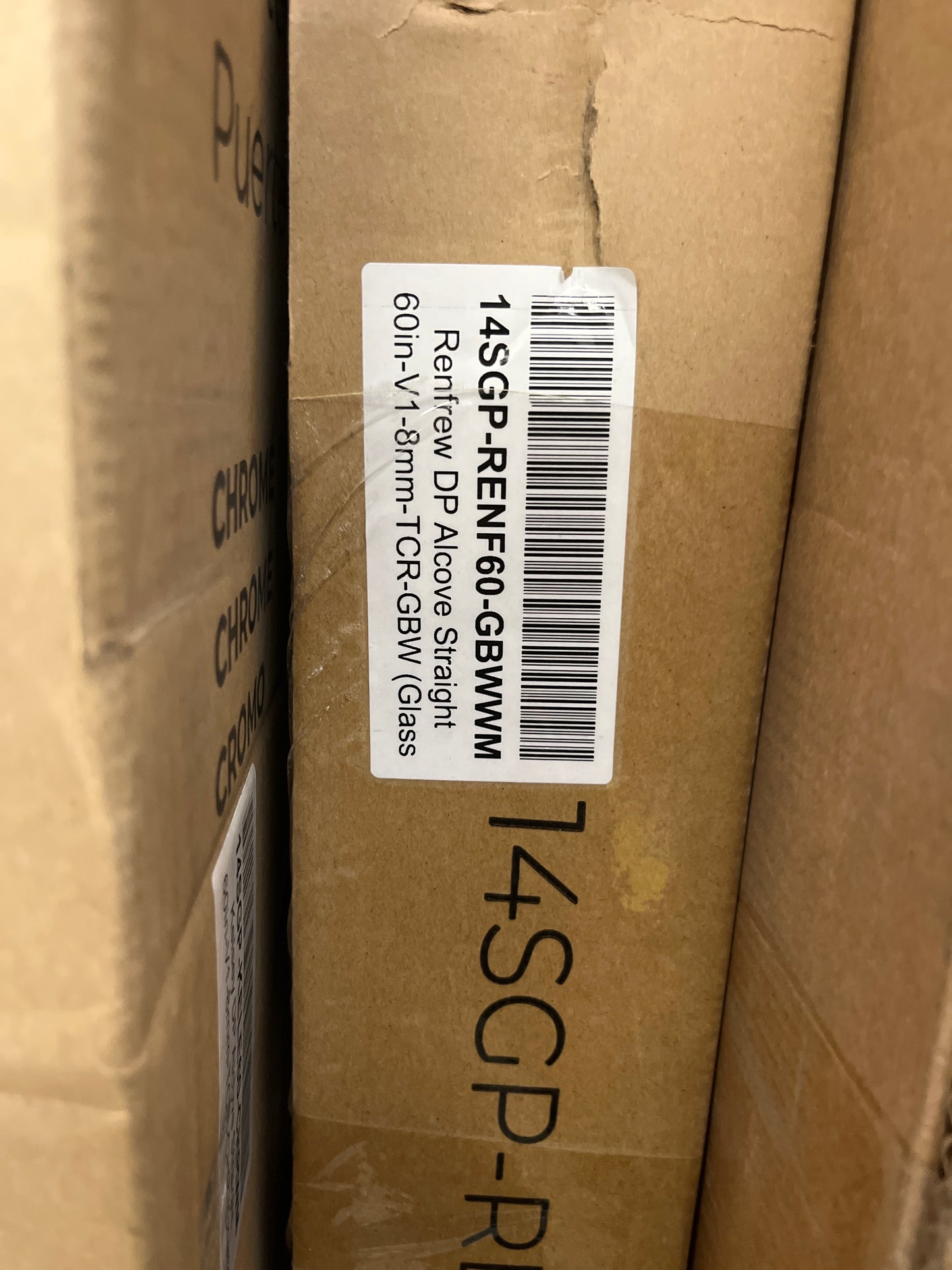 NEW - OVE Decors 60" Renfrew Frameless Soft-close Sliding Shower Door