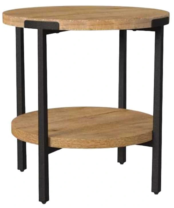 NEW - Flexsteel® Millwork Black/Umber Round End Table
