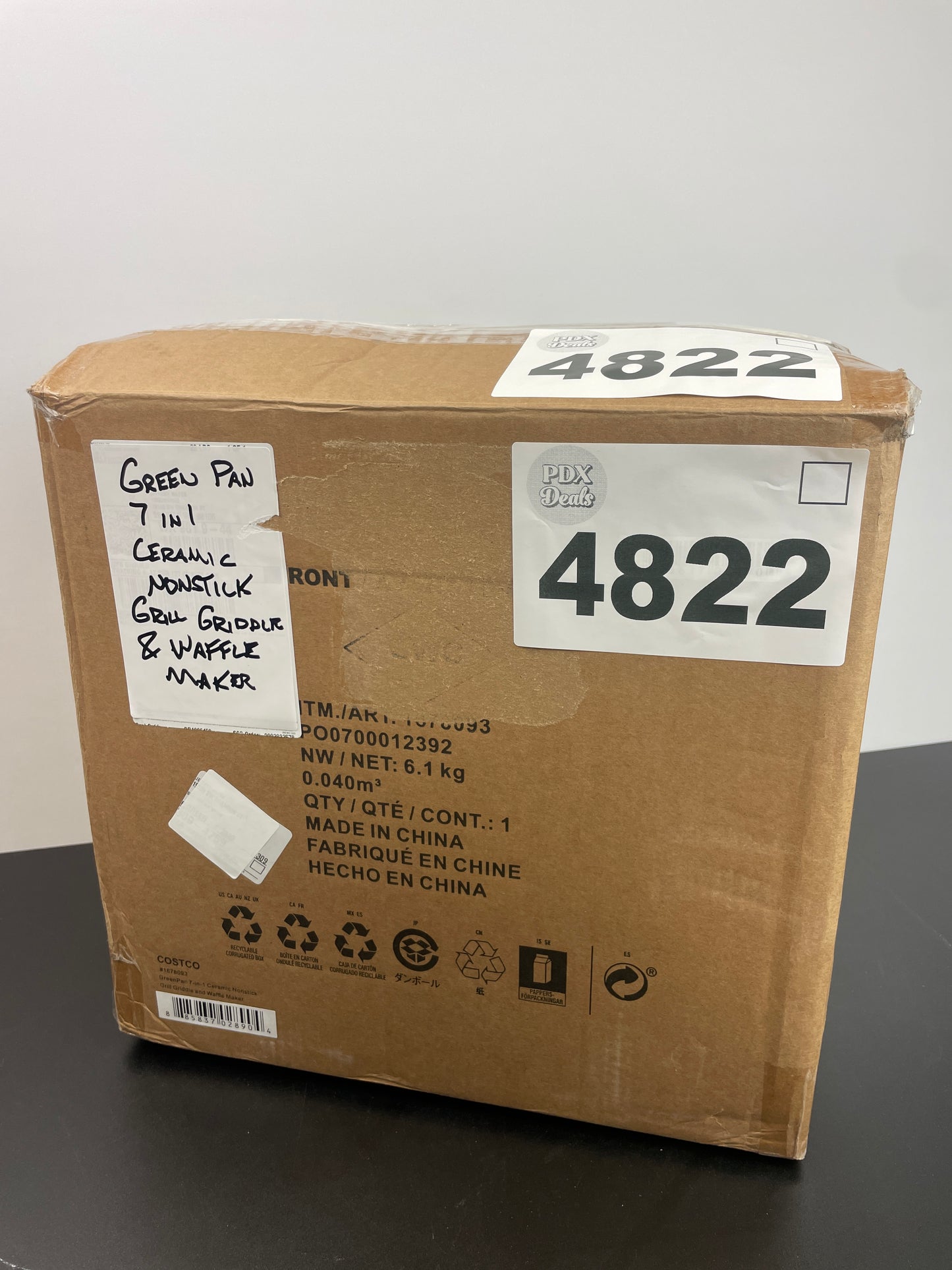 GREENPAN WAFFLE MAKER BLK - Retail $174