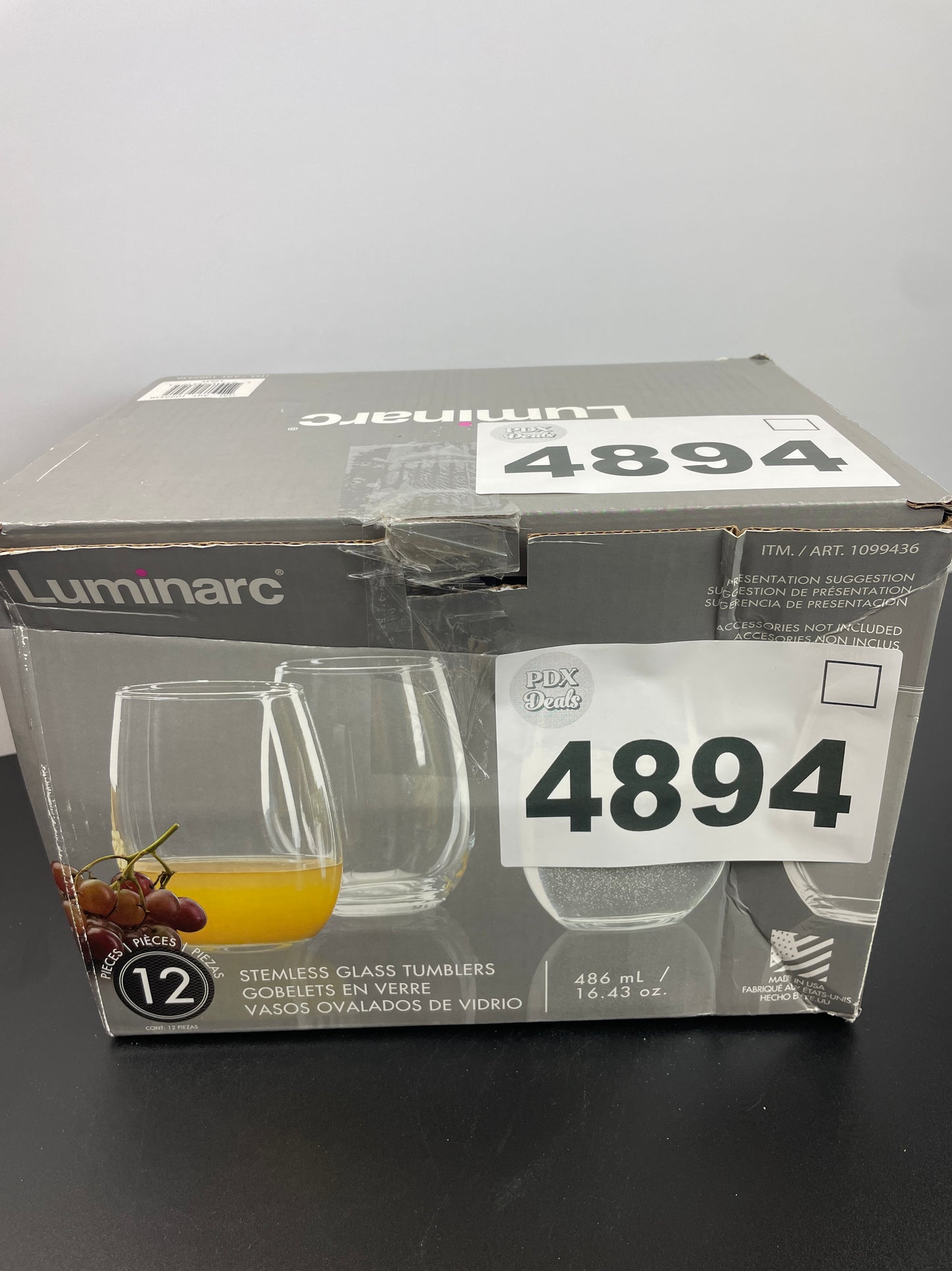 LUMINARC STEMLESS WINE - Retail $16