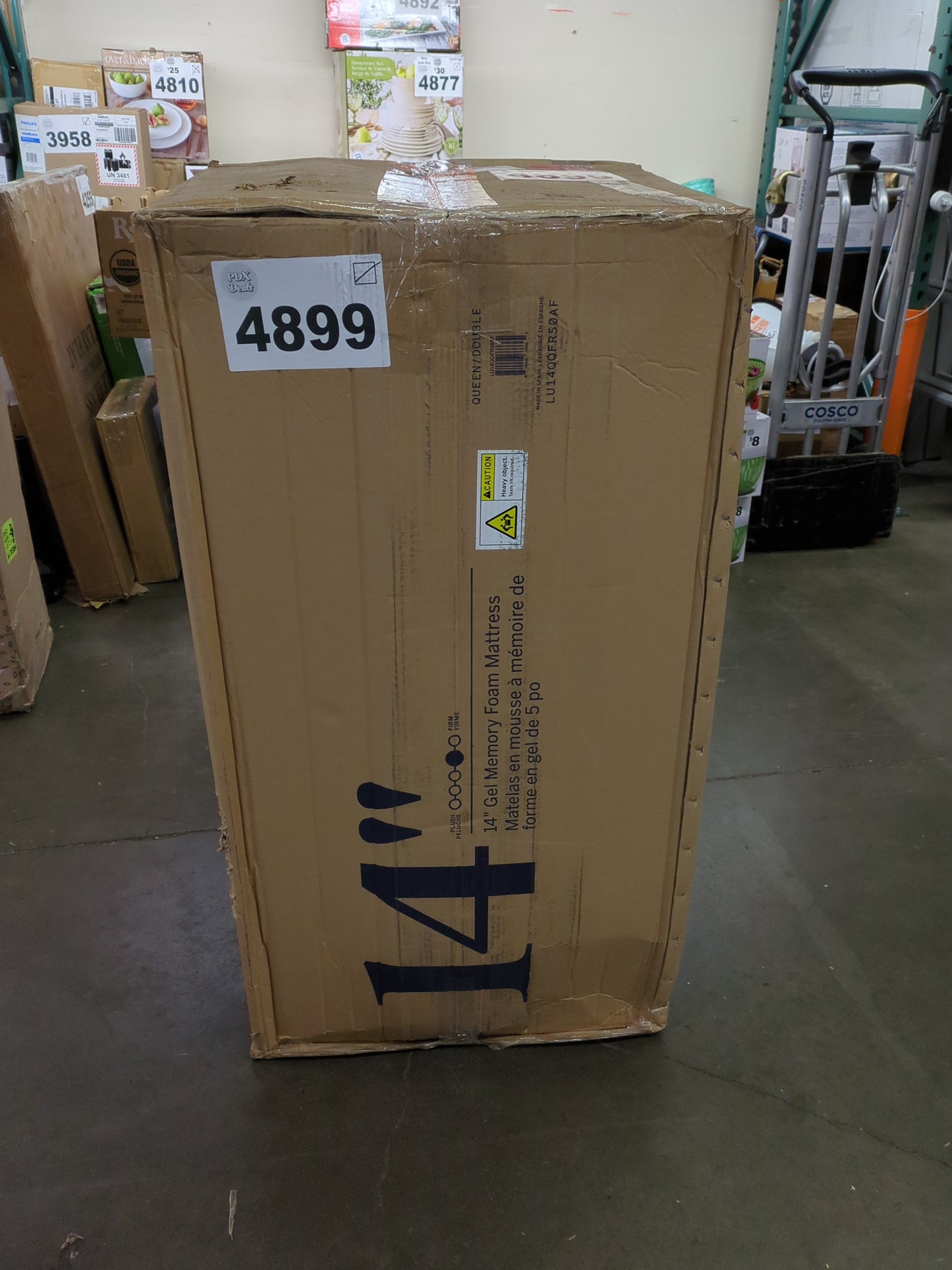 Lucid 14 Inch Queen Mattress – Medium Memory Foam Mattress – Bamboo Charcoal Foam – Gel Infused – Hypoallergenic Foam Mattress – Bed-In-A-Box- CertiPUR-US Certified,White - Retail $424