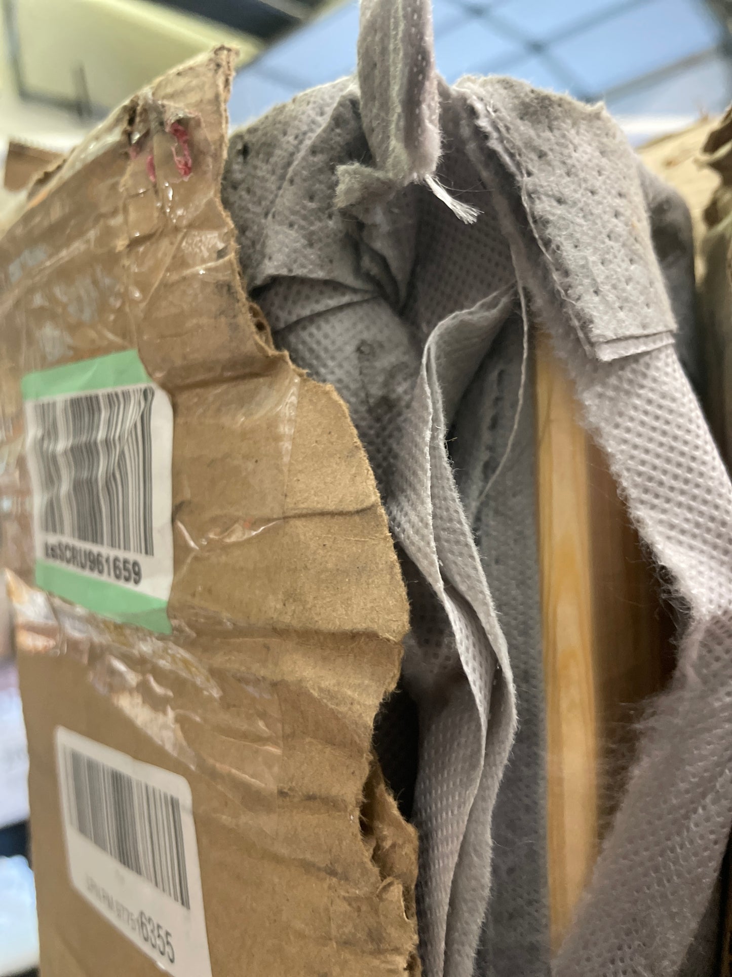 Mayton, 0.75-Inch Vertical Mattress Support Wooden Bunkie Board/Bed Slats with Cover, Queen, Grey - Retail $84