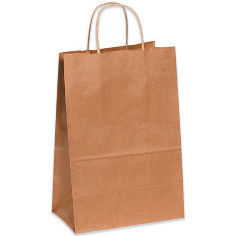 10 x 5 x 13" Kraft Paper Shopping Bags