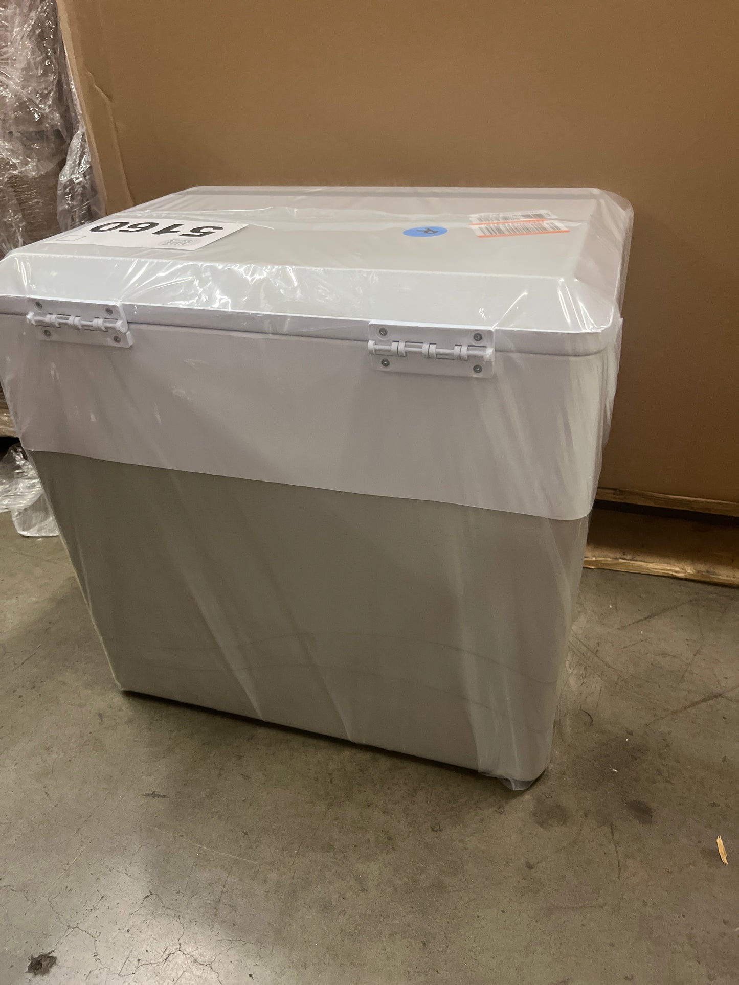 Koolatron Electric Portable Cooler Plug in 12V Car Cooler/Warmer 49 qt (52 L), No Ice Thermo Electric portable Fridge for camping, Travel Road Trips Trucking with 12 Volt DC Power Cord, Gray/White. - Retail $173