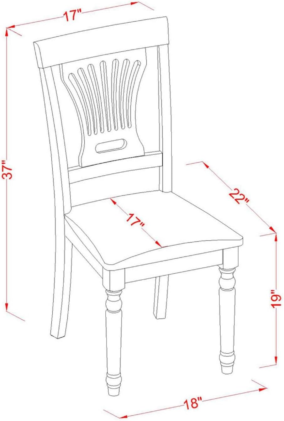 East West Furniture - 4 Linen Fabric Dining Room Chairs, Buttermilk