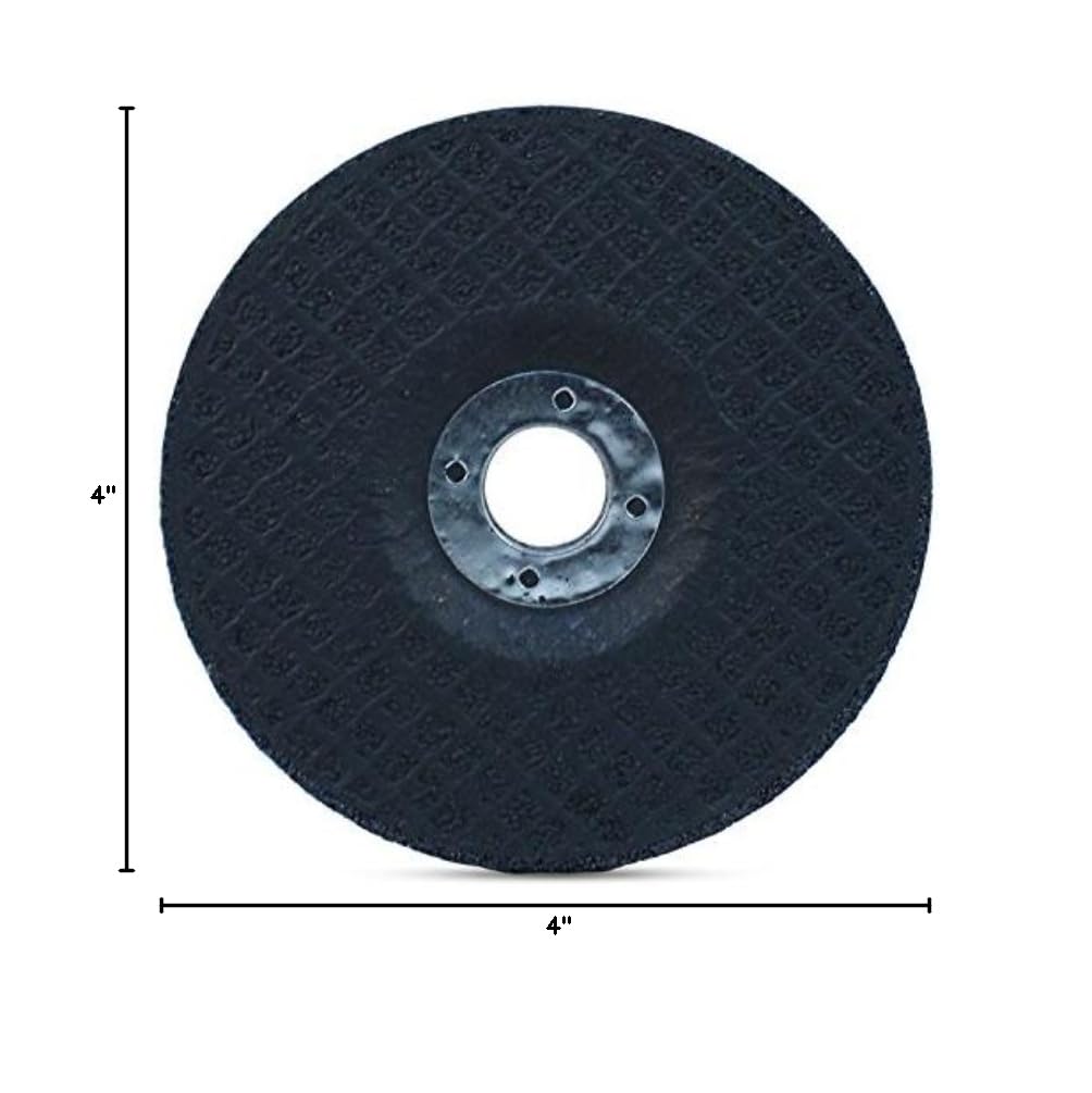 BHA Depressed Center Metal Grinding Wheels for Angle Grinders, 4” x 1/4” x 5/8” - 5 Pack