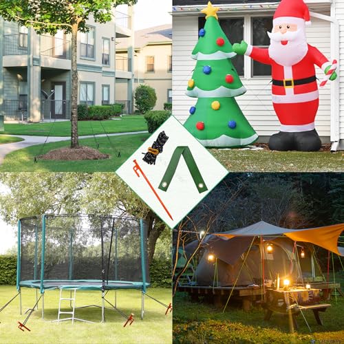 NACETURE Heavy Duty Tree Straightening Kit, 6 Pack with Tree Straps & Rope