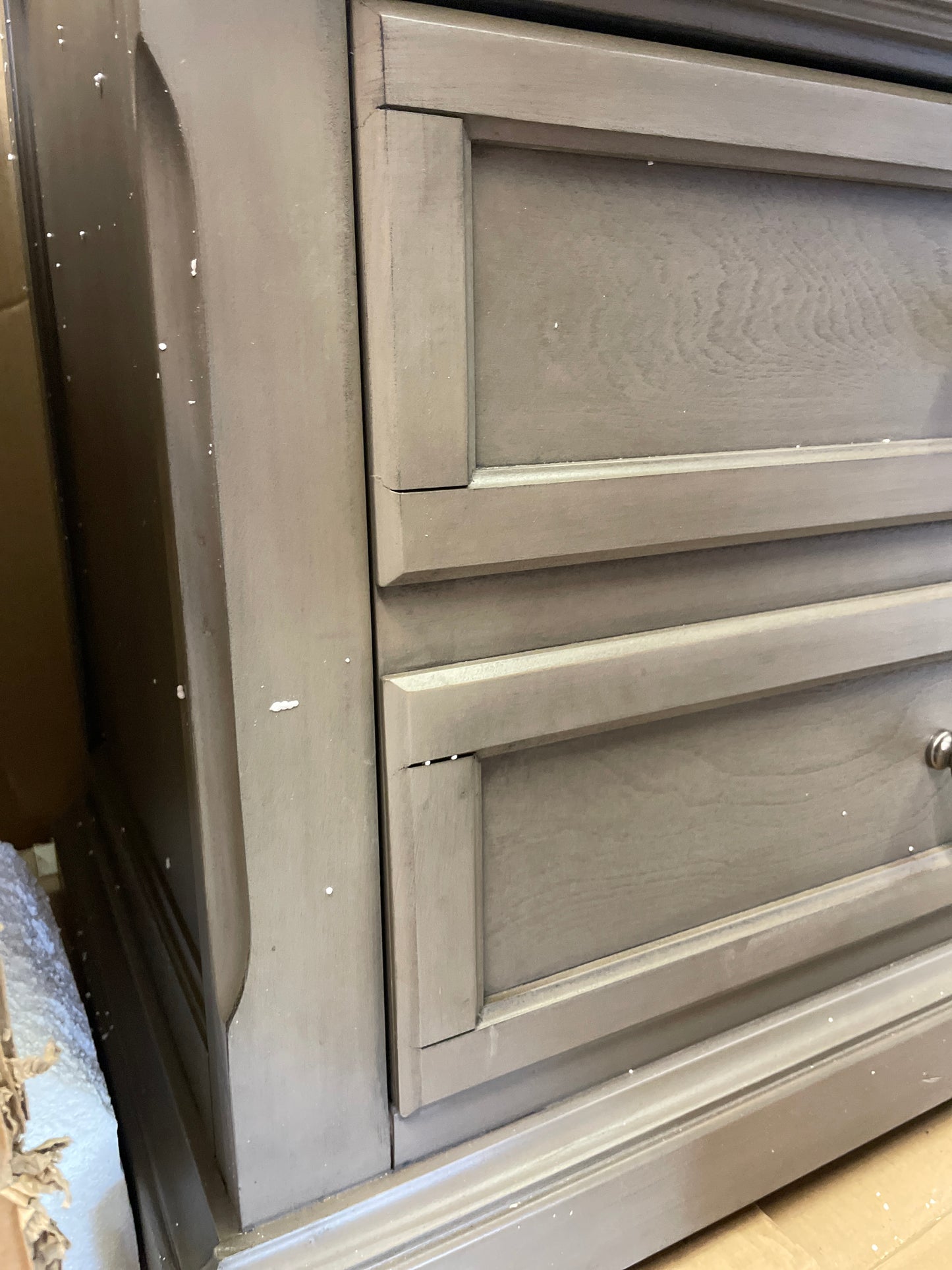 Signature Design by Ashley Lettner Modern Traditional 2 Drawer Nightstand, Light Gray - Retail $299