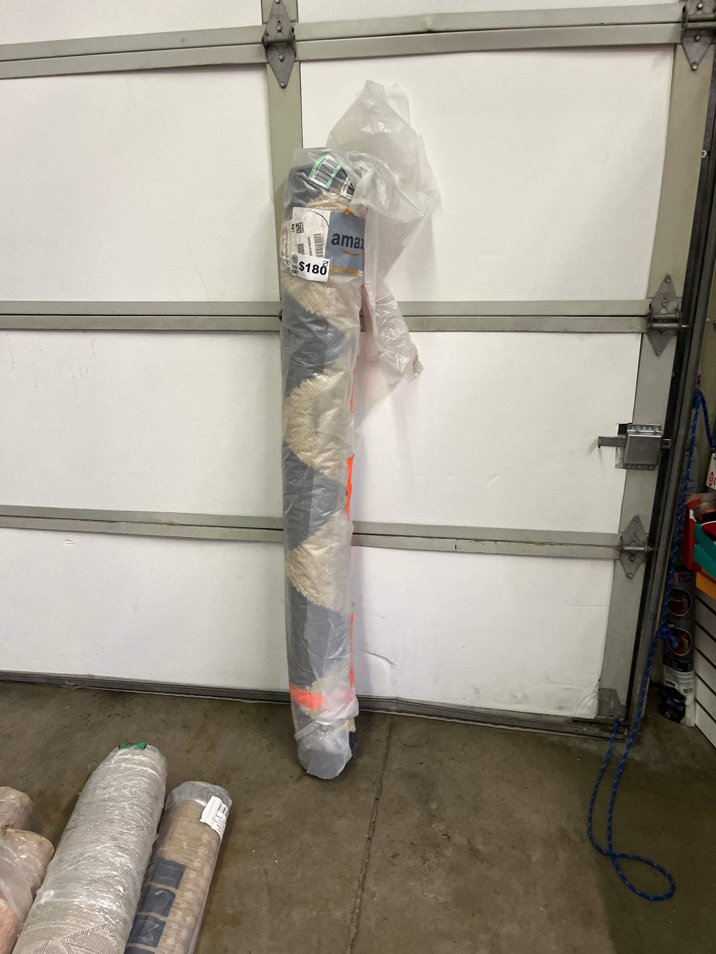 Rugs USA x Arvin Olano Louie Diamond Checkerboard Jute Area Rug, 5' x 8', Charcoal - Retail $298