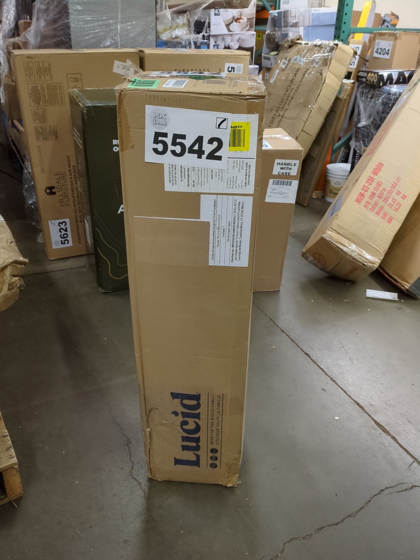 Lucid 5 Inch Firm Gel Memory Foam Mattress Twin XL — Gel Infusion—Hypoallergenic Bamboo Charcoal—Breathable Cover,White - Retail $118