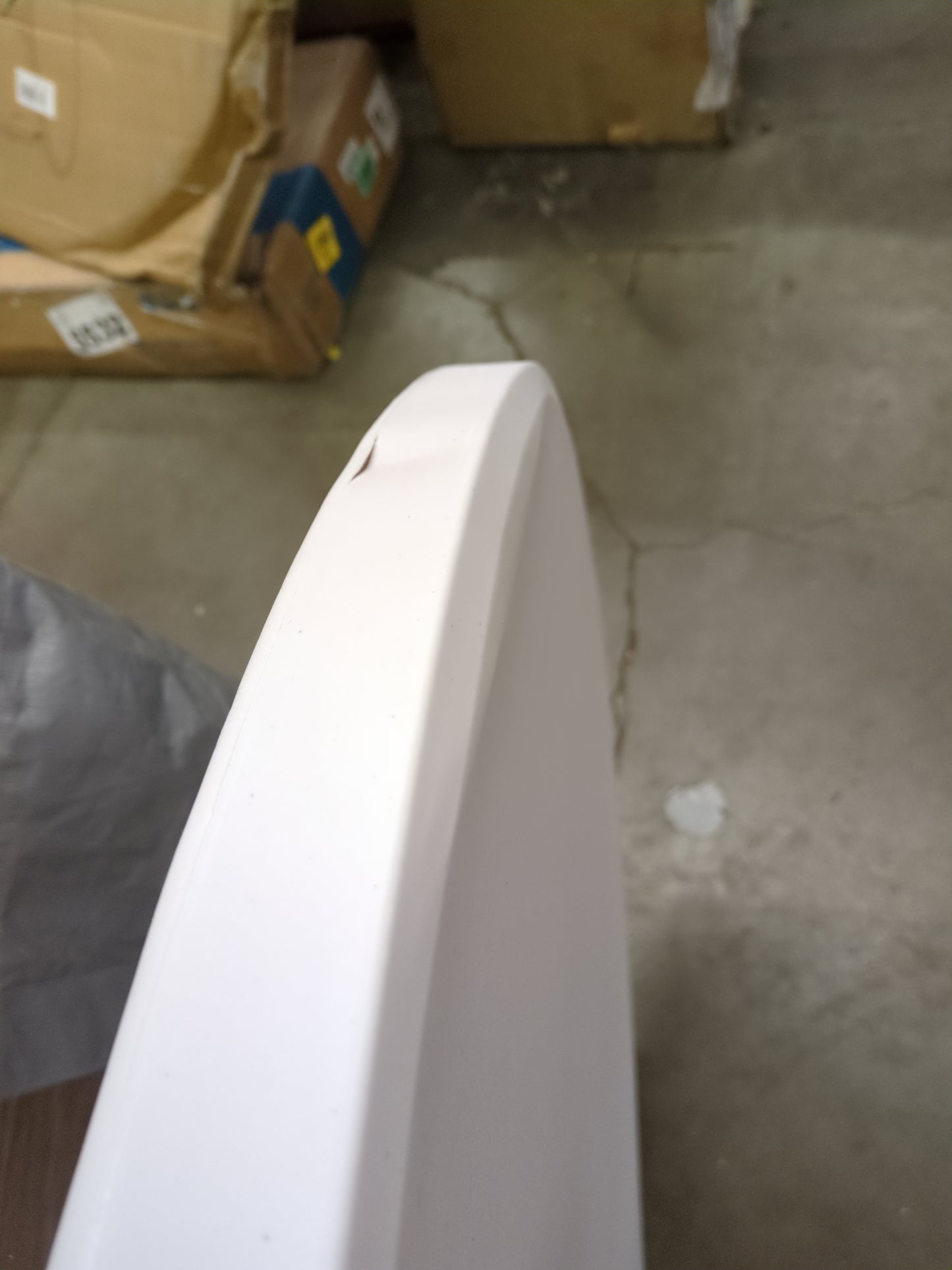 Flash Furniture Elon 4-Foot Round Granite White Plastic Folding Table - Retail $93