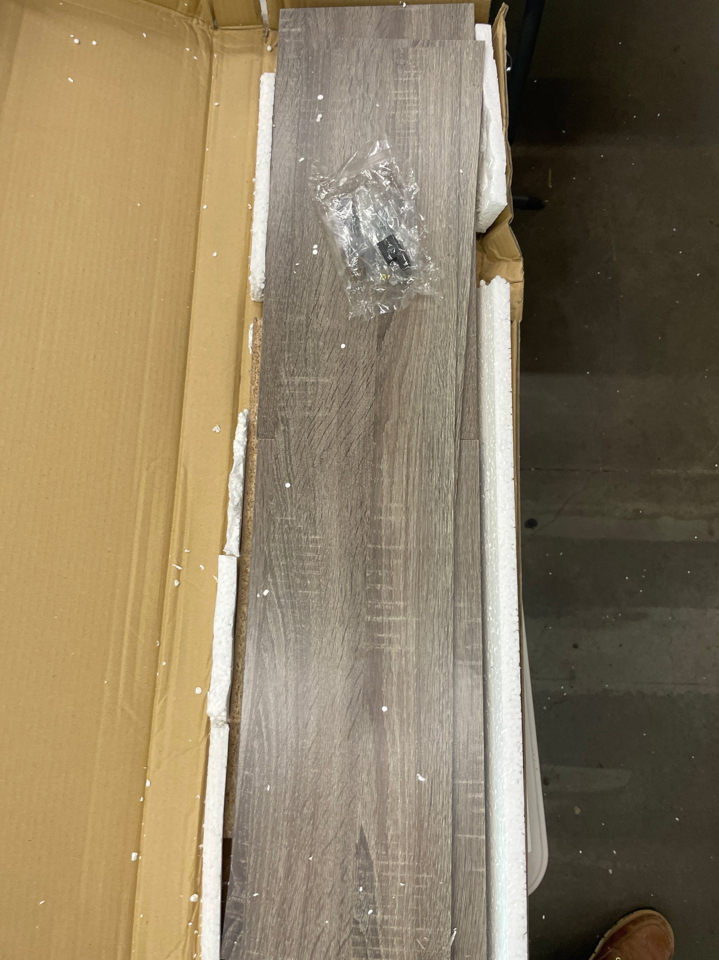 Furinno Basic 3-Tier Bookcase Storage Shelves, French Oak Grey - Retail $39