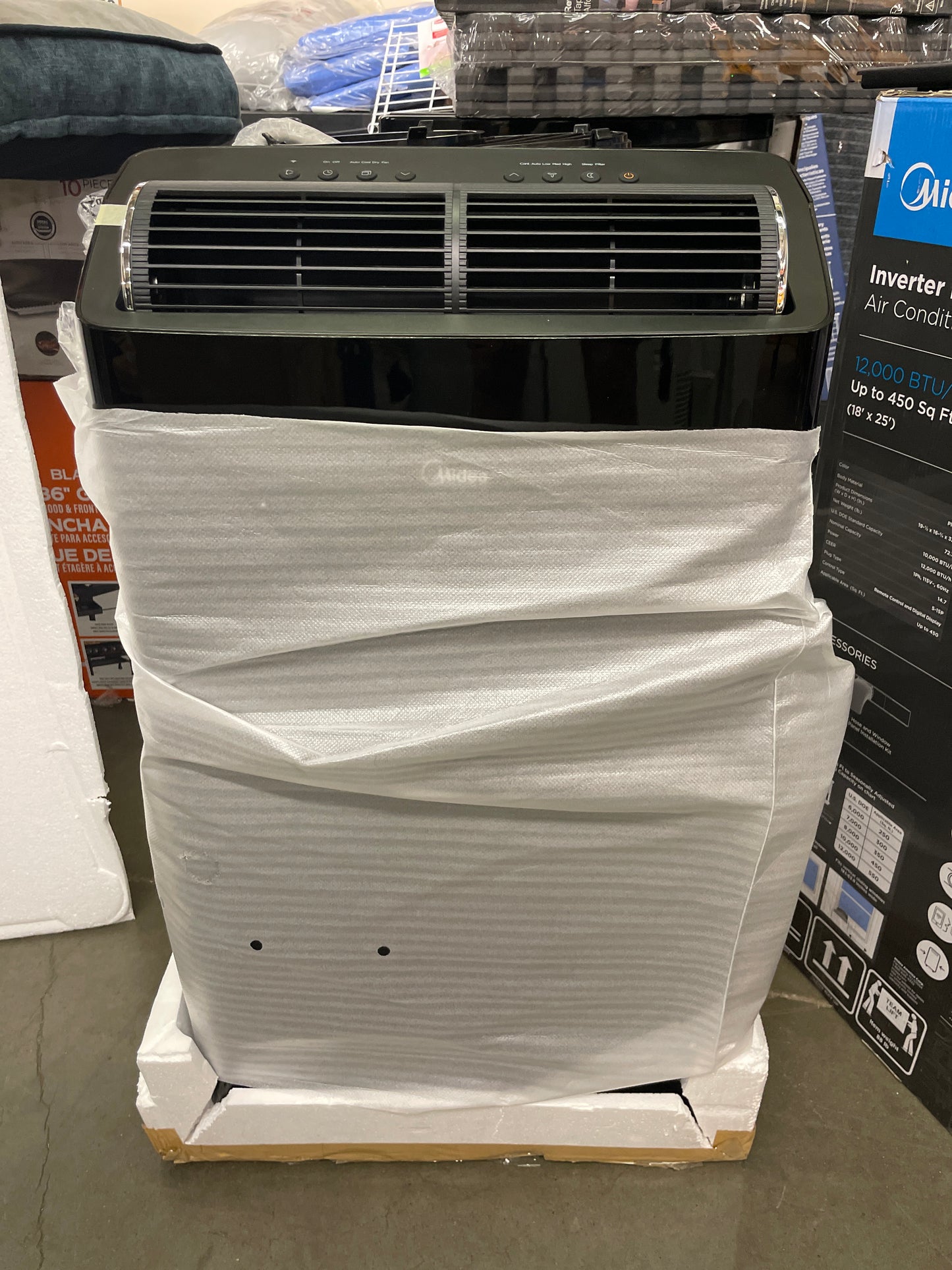 Midea Duo 12,000 BTU (10,000 BTU SACC) High Efficiency Inverter, Ultra Quiet Portable Air Conditioner, Cools up to 450 Sq. Ft., Works with Alexa/Google Assistant, Includes Remote - Retail $599