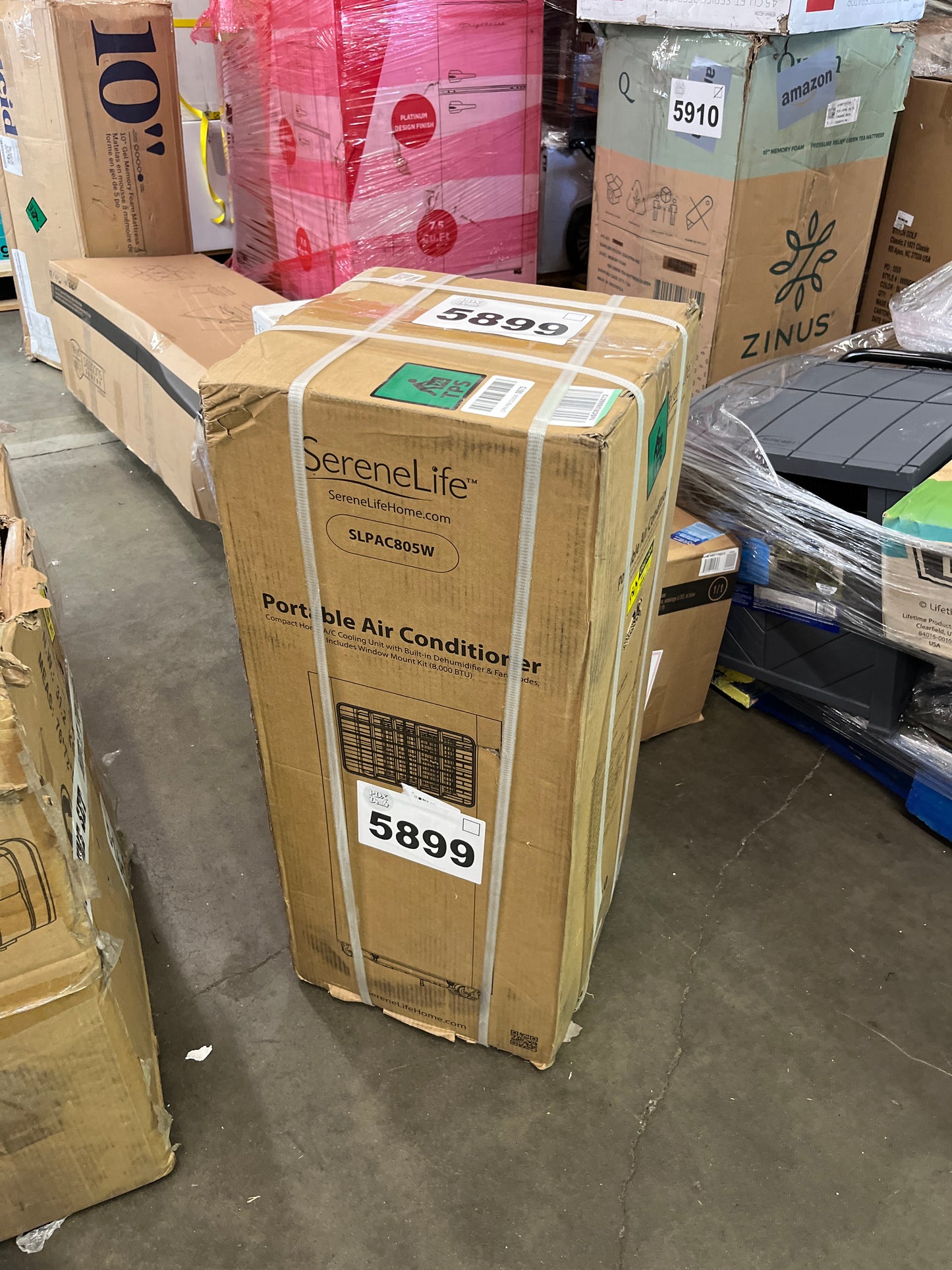 SereneLife Portable Air Conditioner & Dehumidifier - 8,000 BTU Wi-Fi Enabled Indoor AC, Pulls 1.1 liters Moisture Per Hour for Fast Cools Up to 300 Sq Ft - SLPAC805W - Retail $306