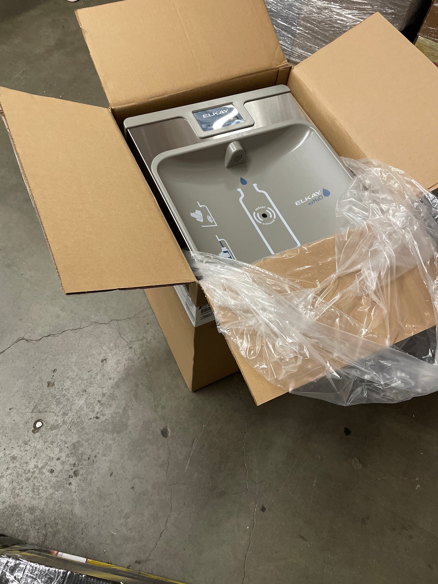 Elkay Enhanced EZH2O Drinking Fountain w/ Bottle Filling Station and Single ADA Cooler Filtered Refrigerated, Light Gray