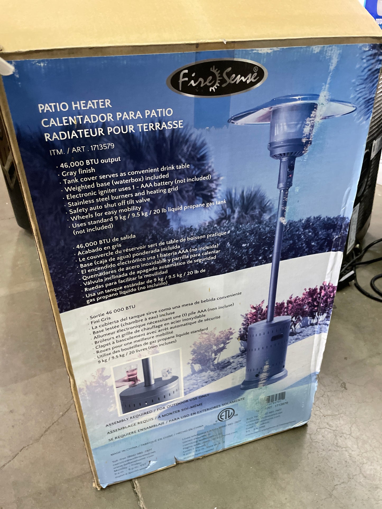 WTL PROPANE PATIO HEATER - Retail $129