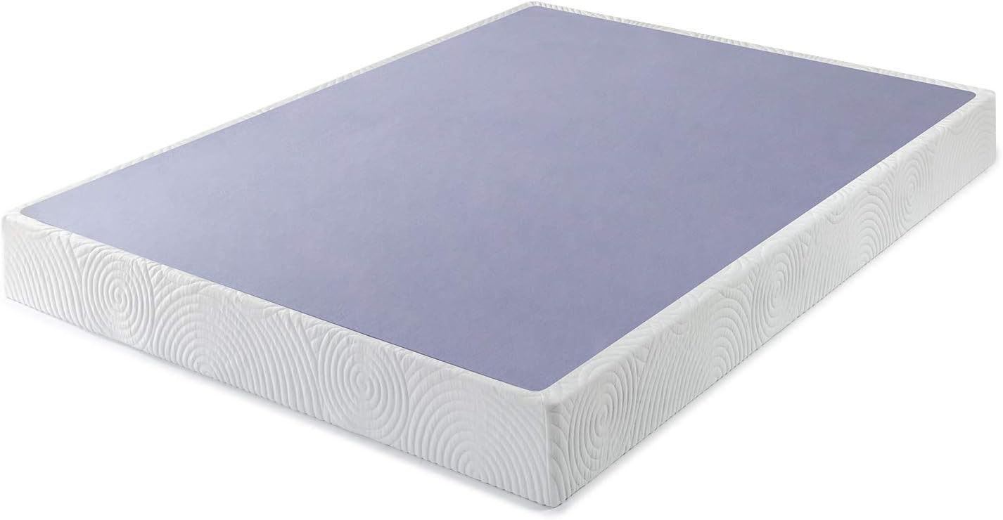 NEW - ZINUS Metal Box Spring with Wood Slats, 7.5 Inch Mattress Foundation, Sturdy Steel Structure, Easy Assembly, Queen - Retail $159