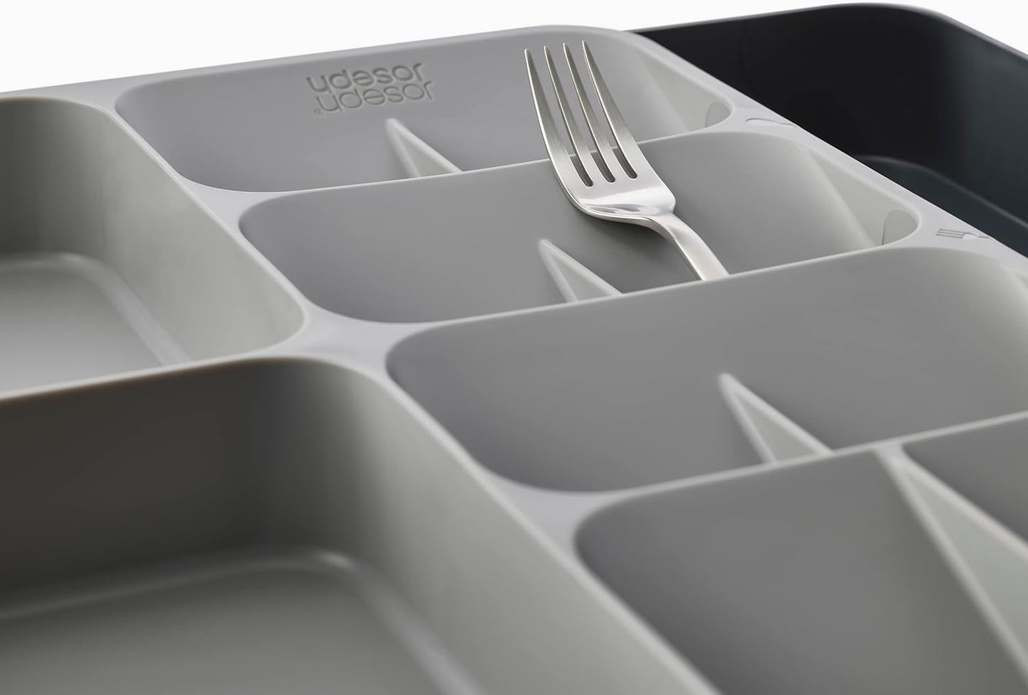 NEW - Joseph Joseph DrawerStore Kitchen Drawer Organizer Tray for Silverware Cutlery Utensils and Gadgets, Expandable, Gray - Retail $18