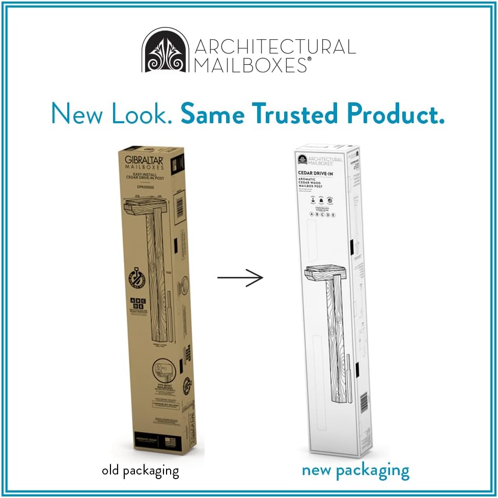 Architectural Mailboxes DPK000AM Drive-in Post, No Size, Aromatic Cedar