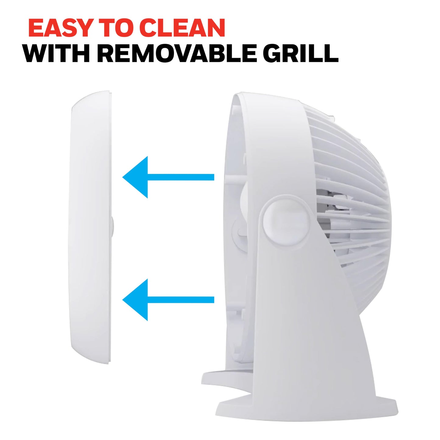Honeywell HT-904 TurboForce Tabletop Air Circulator Fan, Small, White – Quiet Personal Fan for Home or Office, 3 Speeds and 90 Degree Pivoting Head