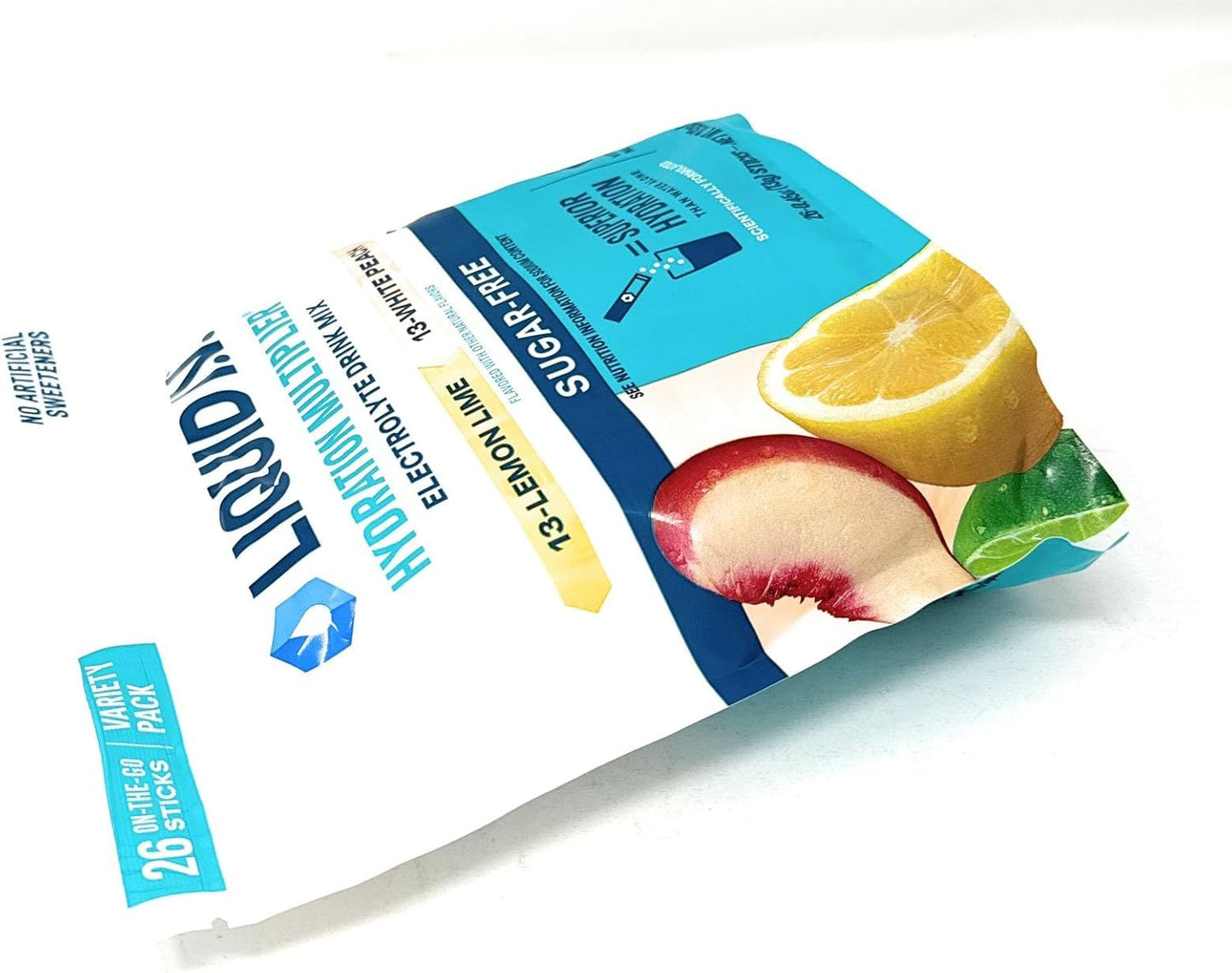 Liquid I.V. Sugarfree Hydration Multiplier 15x Lemon Lime & 15x White Peach - 30 Sticks