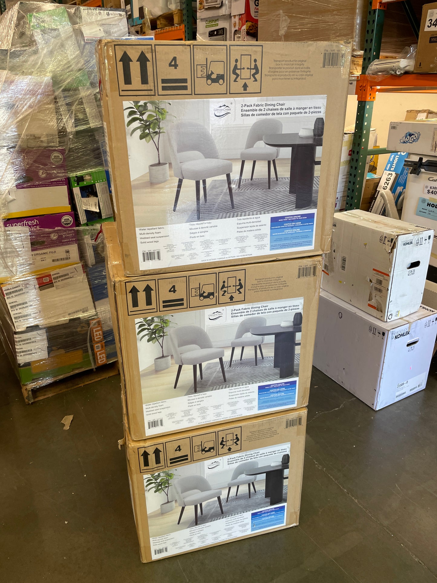 LILAH FAB DIN CHAIR 2PK - Retail $199