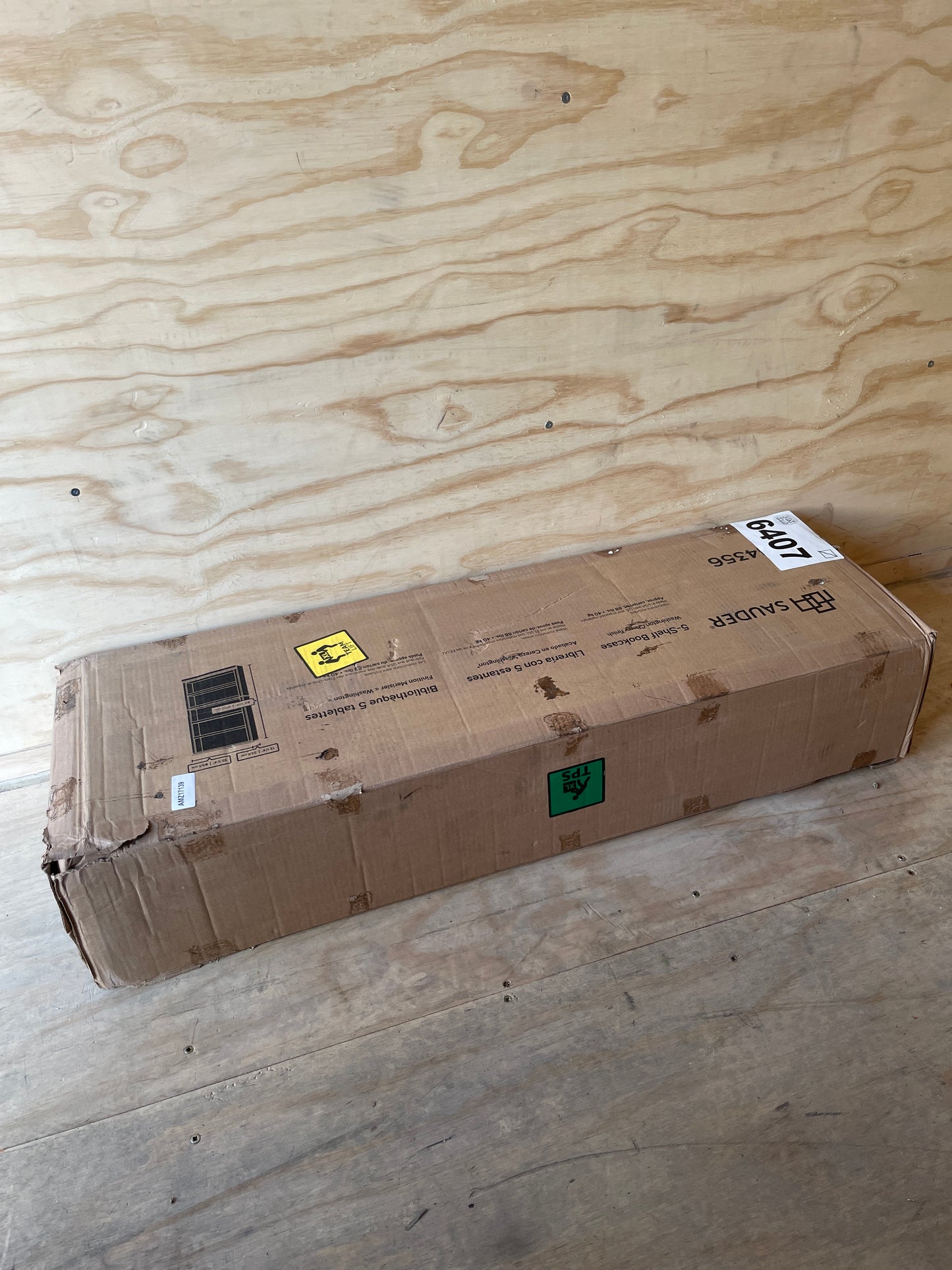 Sauder Miscellaneous Storage 5 Bookcase/Book Shelf, L: 35.28" x W: 13.23" x H: 69.76", Washington Cherry finish - Retail $152