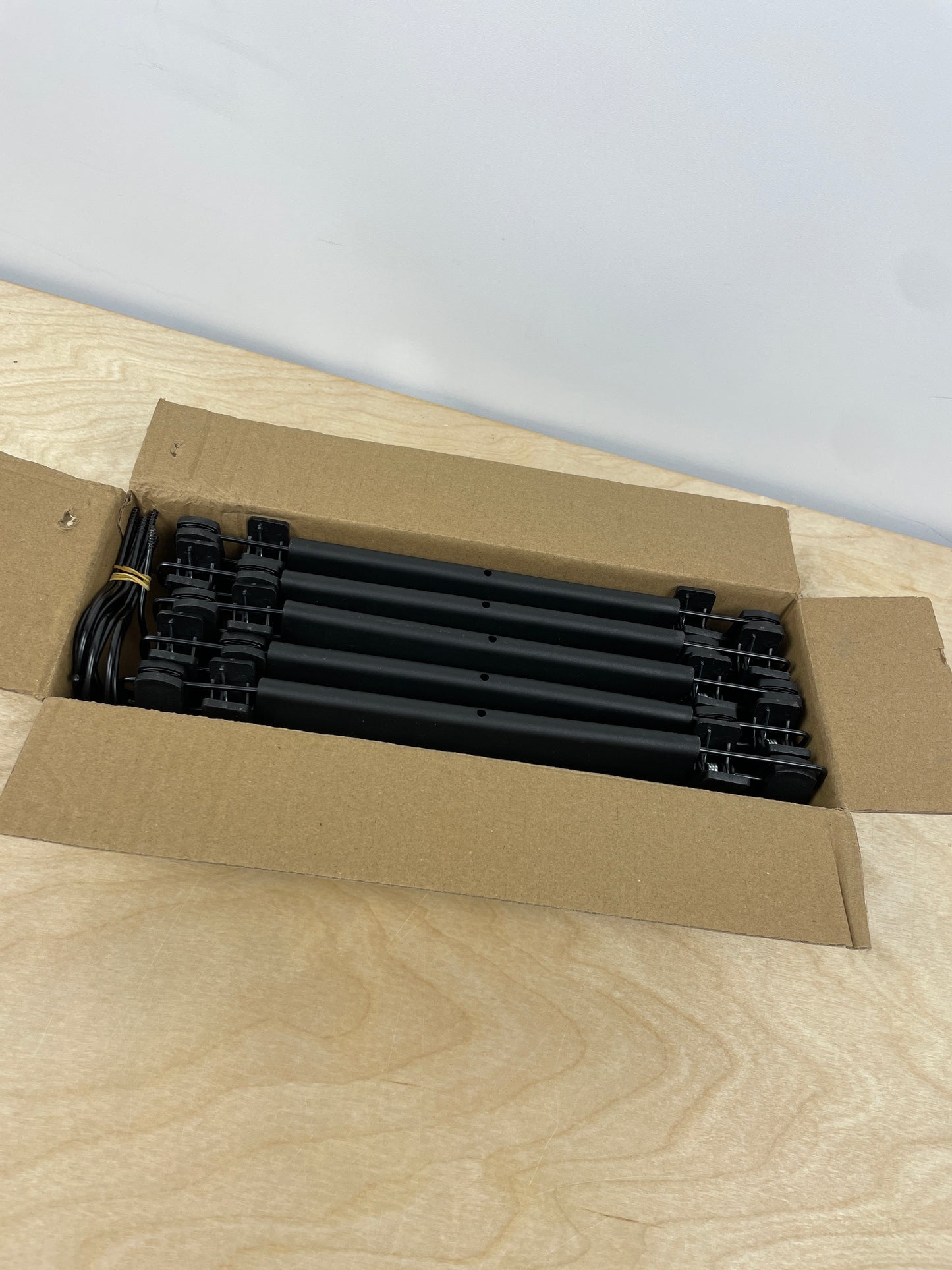 Clothes Hangers Black Plastic Clothes Pants Hangers with 2-Adjustable Anti-Rust Clips Skirt Hangers and 360 Rotatable Hook Trousers Jean Hangers Pack of 10 - Retail $12