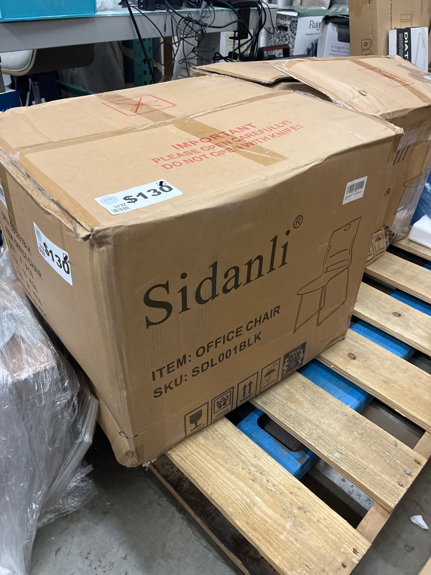 NEW - Sidanli Stacking Chairs (Set of 4) Stackable Waiting Room Chairs Conference Room Chairs-Black - Retail $299