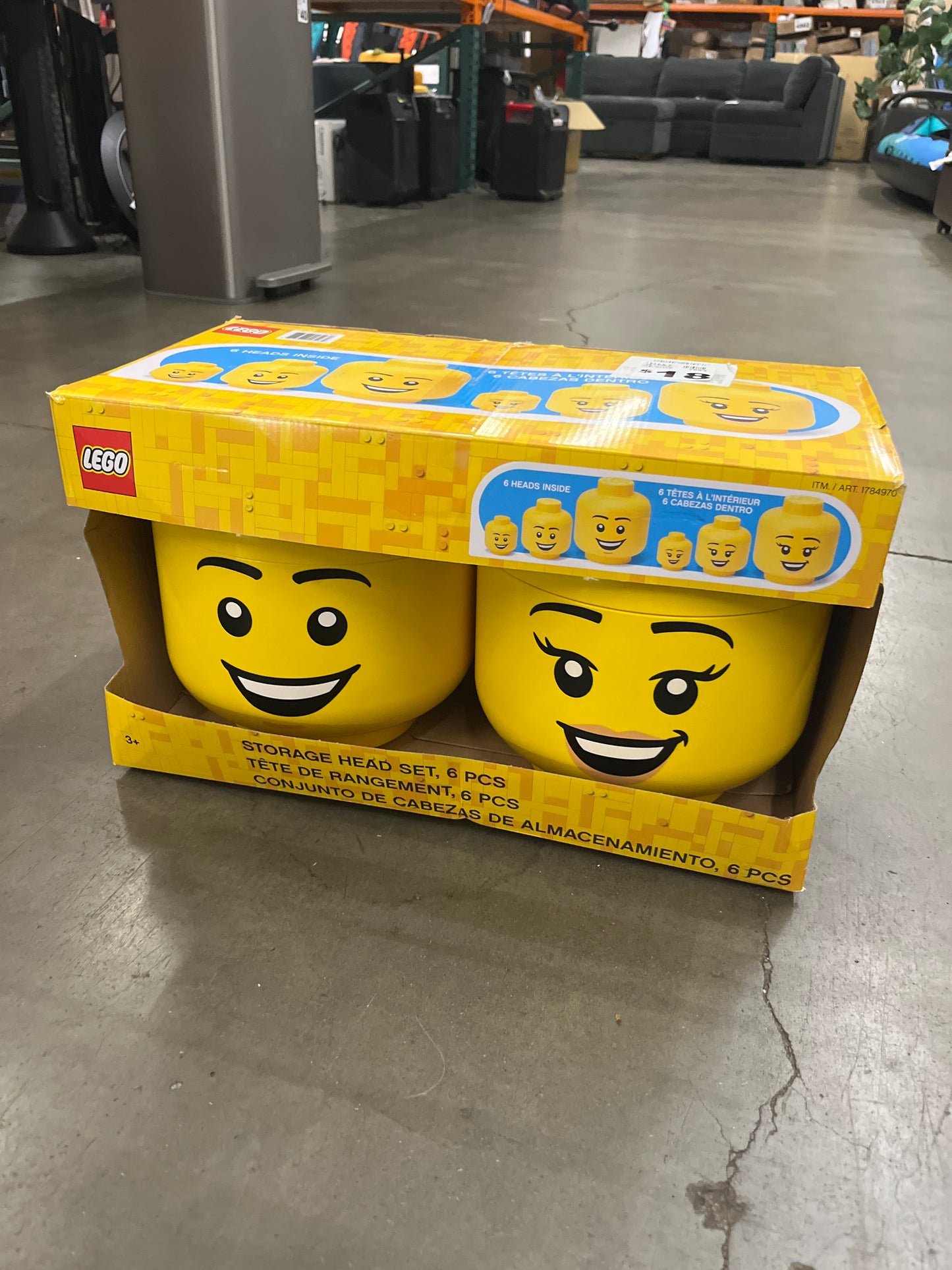LEGO Storage Head Set, 6-pieces - Retail $33
