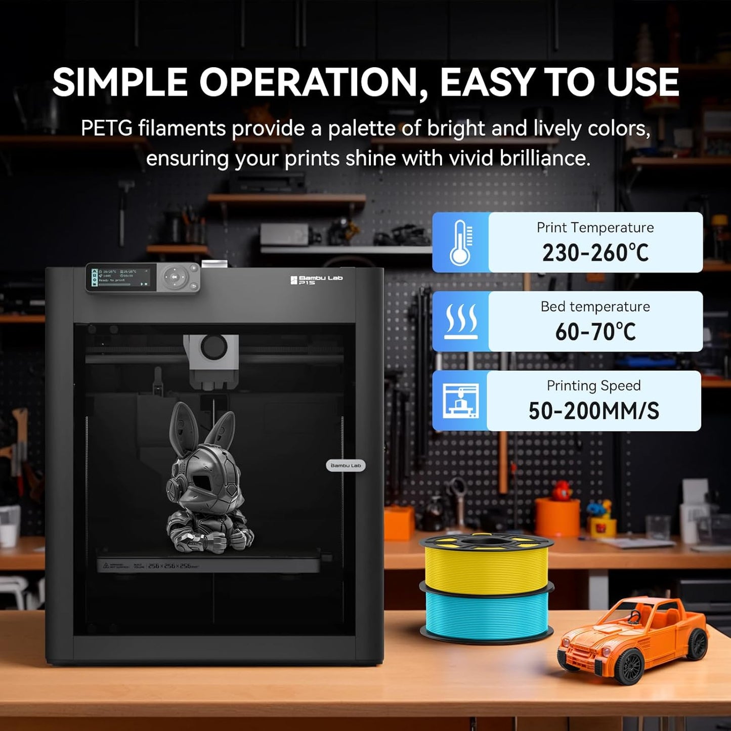 JAYO PETG Filament 1.75mm Bundle 11KG, Strong Toughness PETG 3D Printer Filament, Dimensional Accuracy +/- 0.02 mm, Fits for Most FDM 3D Printers (Black)