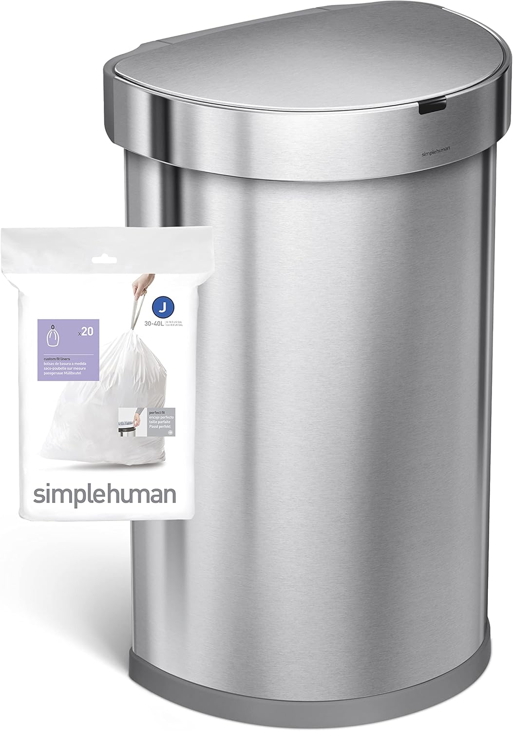 simplehuman Code J Custom Fit Drawstring Trash Bags in Dispenser Packs, 20 Count