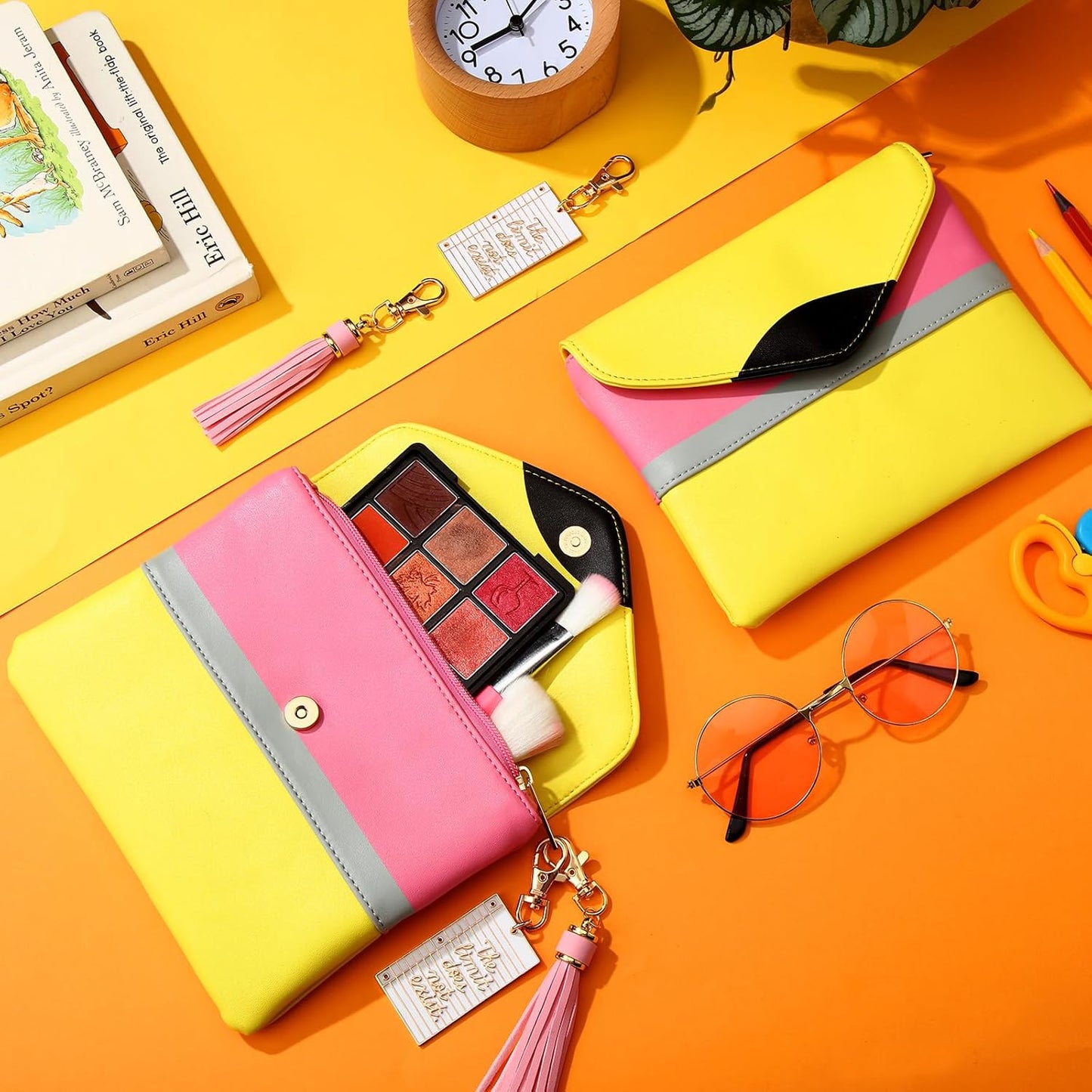 Back to School Teacher Appreciation Gift Bags Pencil Pouch Faux Leather Bag