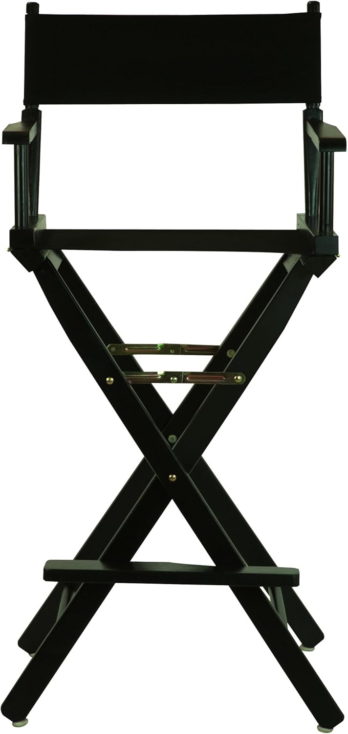 Casual Home Director's Chair ,Black Frame/Black Canvas,30" - Bar Height - Retail $58