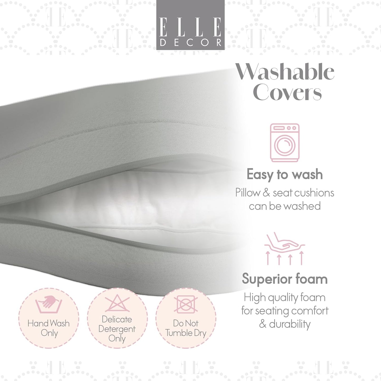 Elle Decor Modern Outdoor Patio Modular Furniture Collection, Arm Chair