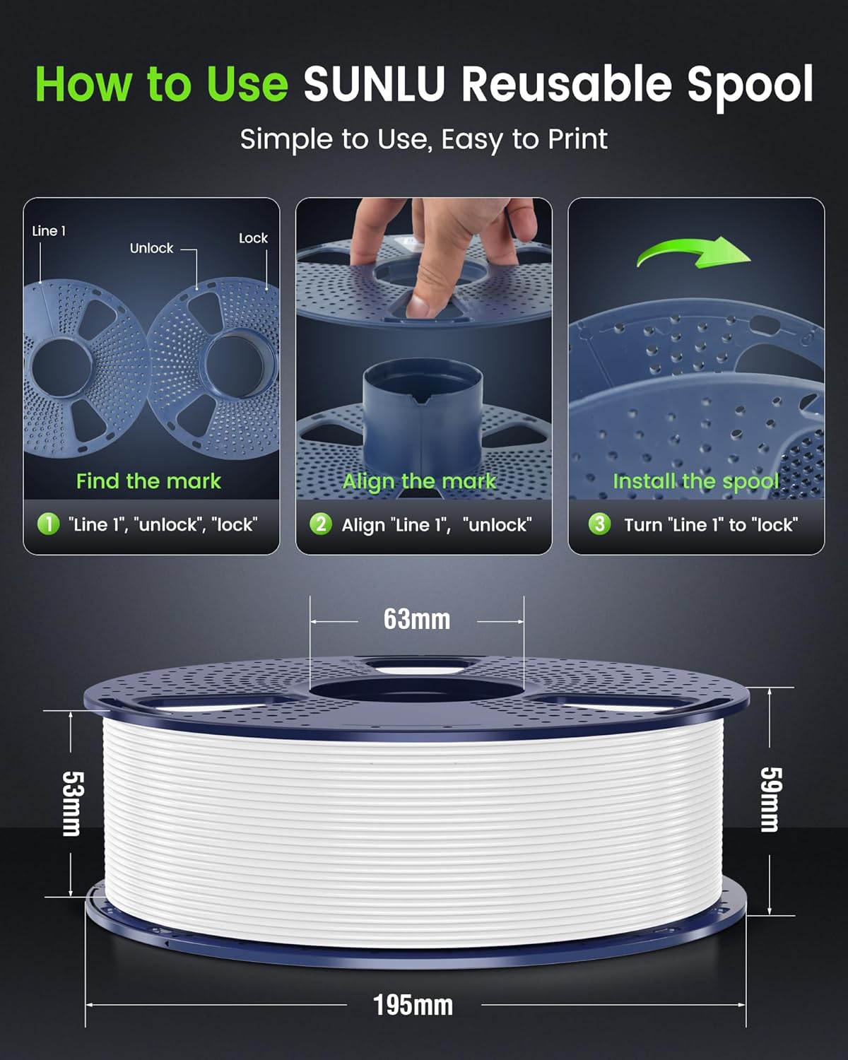 SUNLU PETG Filament 1.75mm Bundle, Less Stringing and Good Layer Adhesion 3D Printer Filament, Individually Vacuum Packed, 2kg in Total, 1kg per Spool, PETG 2 Pack, Orange+White