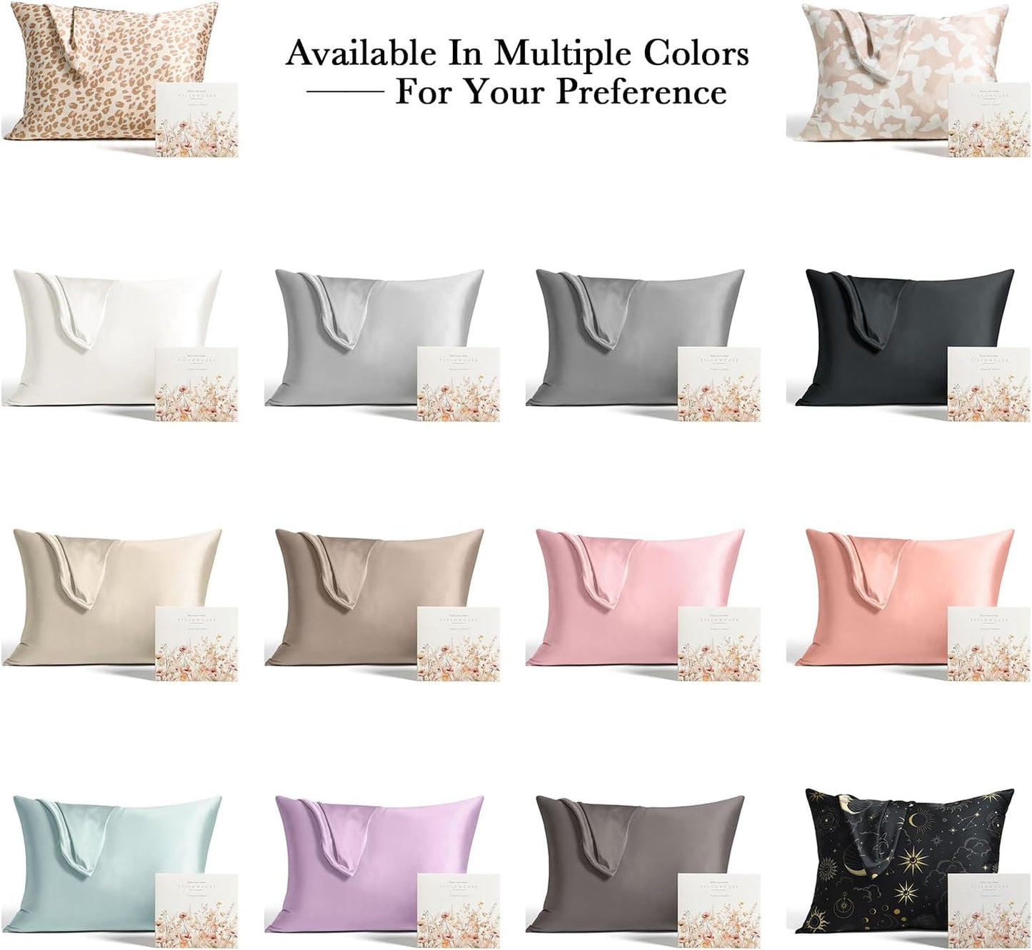 Softhour Silky Pillowcase, King Size 20 x 36 Inches, Dark Gray, Premium Satin Pillow Cases with Zipper Closure for Hair and Skin